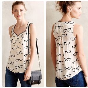 Maeve Glasses Print Amory Tank Top size 0